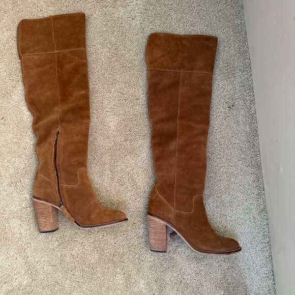 Steve Madden over the knee tan suede boots, size 7.5 - Picture 3 of 6